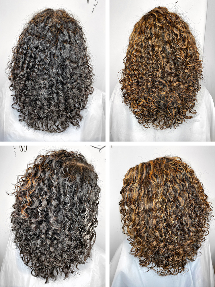 Highlighting of curls